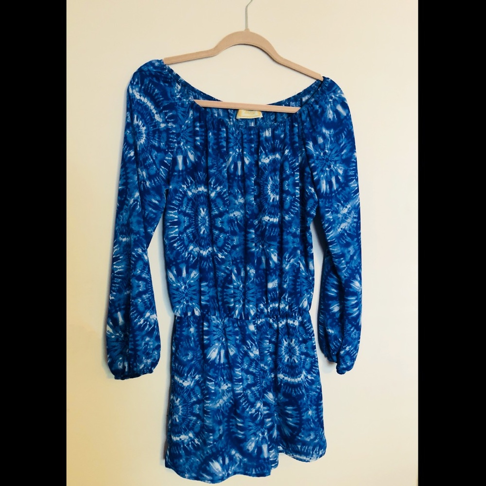 Bohemian Off the Shoulder Dip Dyed Romper